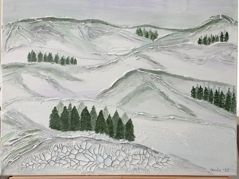 Snölandskap av Laila Malmborn