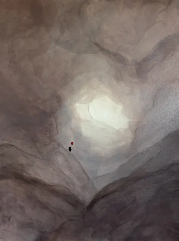 Akrylmålning Light and shadow av Anna Aplehag