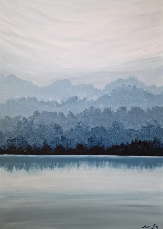 Akrylmålning Stillhet av Malin Frelin Helsing