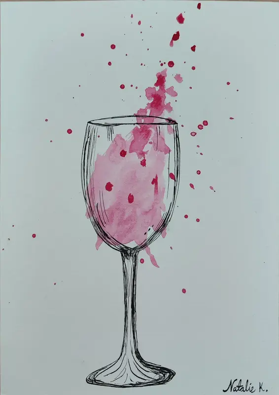 Akvarell Wine spill av Eli Karmbäck