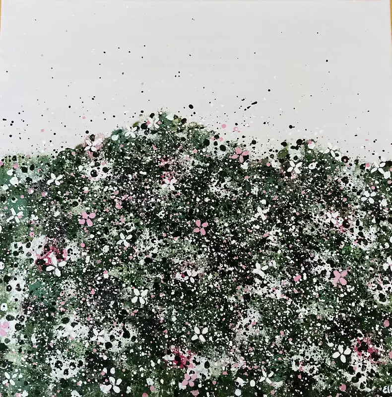 Akrylmålning Vårviskning av Elle F