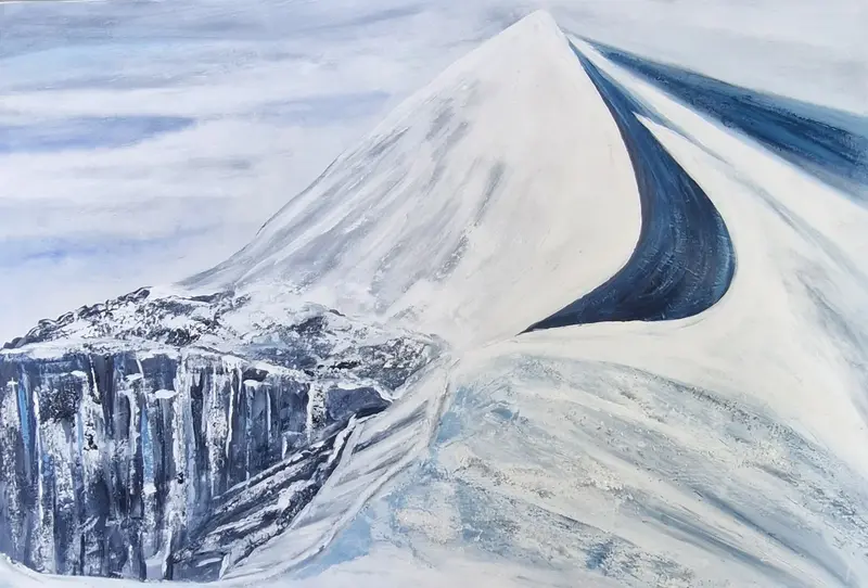 Akrylmålning Sydtoppen av Lena Sikku