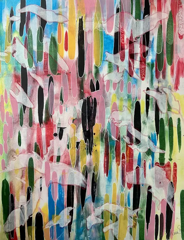 Akrylmålning AB10 av Ninni Andersson