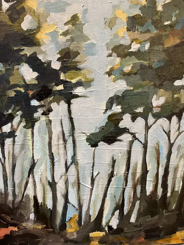 Akrylmålning Tallar av Anna-Karin Bergius