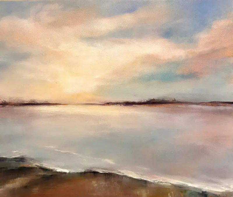 Oljemålning Dagsmeja av Linn Sunnelid