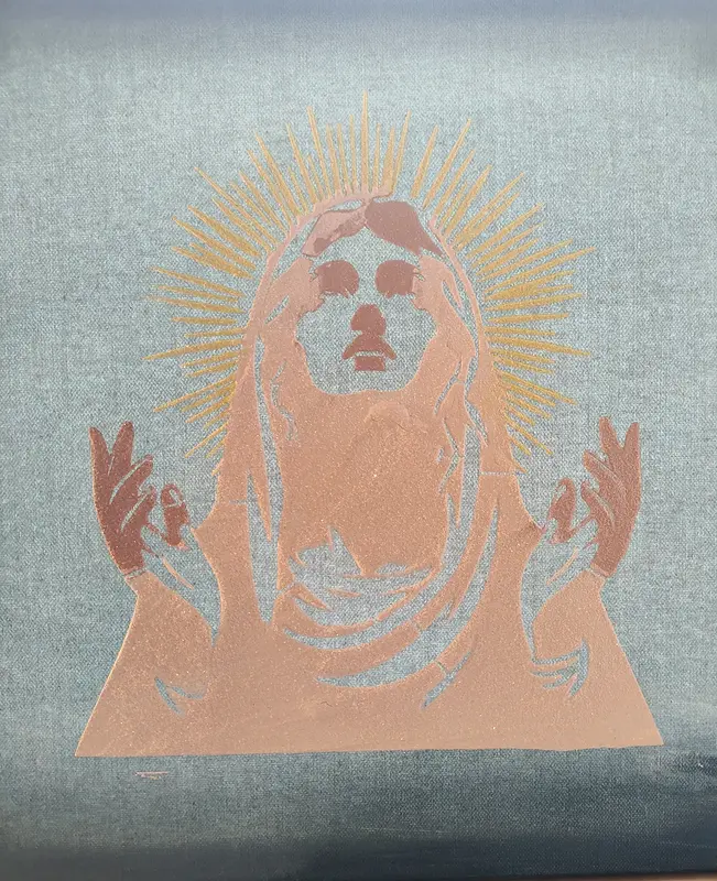 Akrylmålning Jungfru Maria av Biljana Teletina