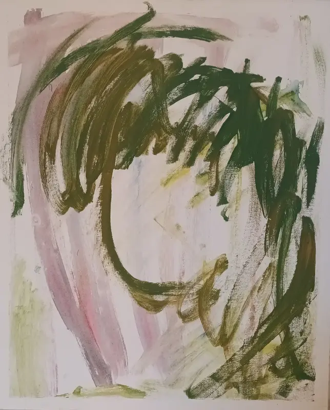 Akrylmålning Självporträtt av Jenny Hedlund