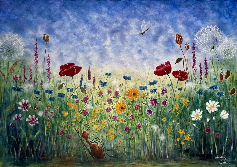 Akrylmålning Vila av Annika Eliasson