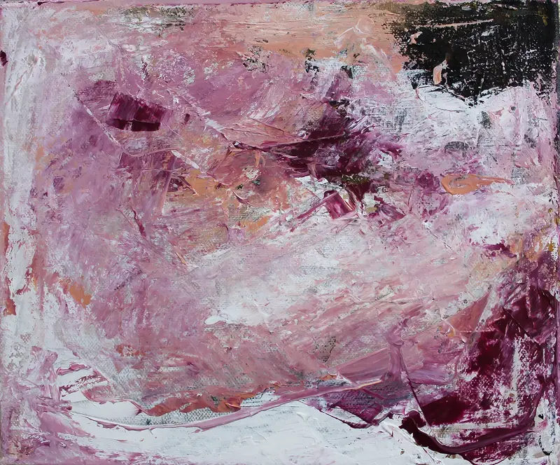 Akrylmålning Lilja av Caroline Ingrid