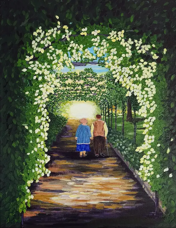 Akrylmålning Malmö, Ljusets Gång av Alicja Placinska Tapia