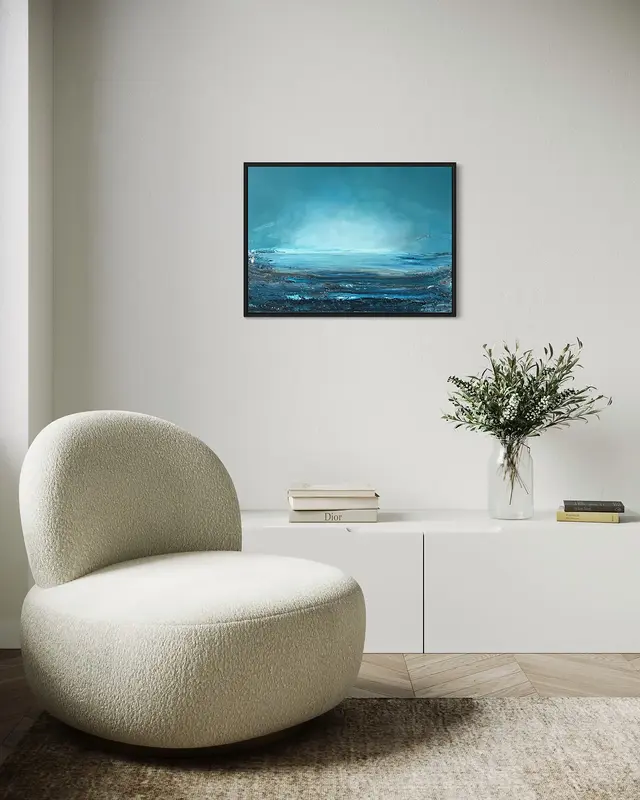 Akrylmålning Blue Stillness av Joanna Ljung