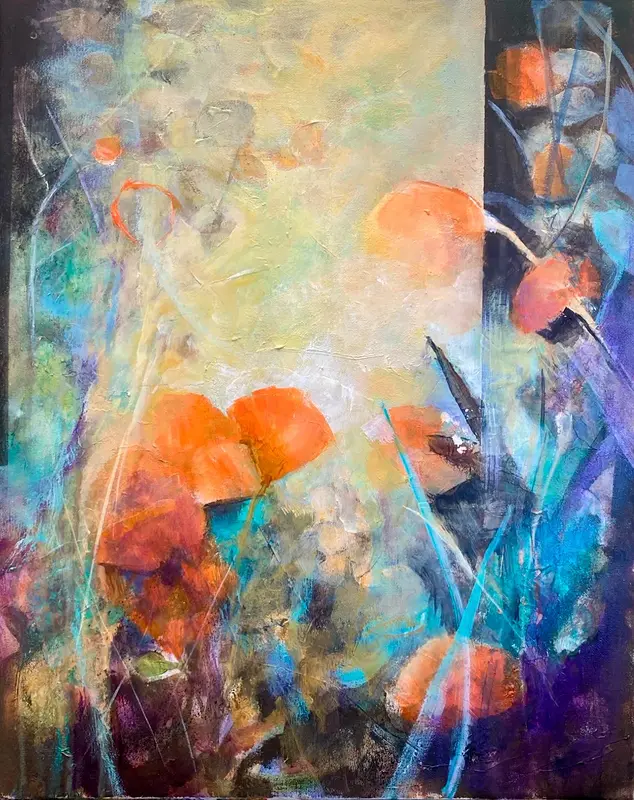 Akrylmålning Summer Haze 2 av Arja Hermansson