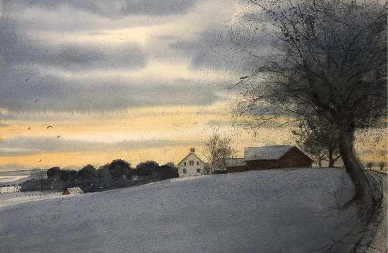 Akvarell av Hans Kihlén