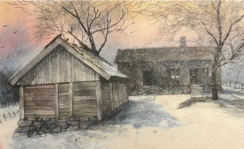Akvarell av Hans Kihlén