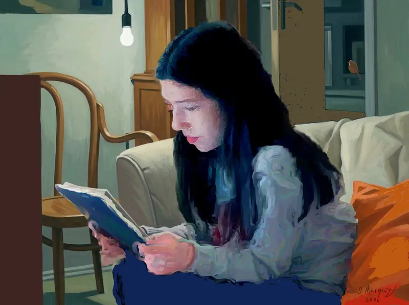 Reading girl av Sebastian Marquez