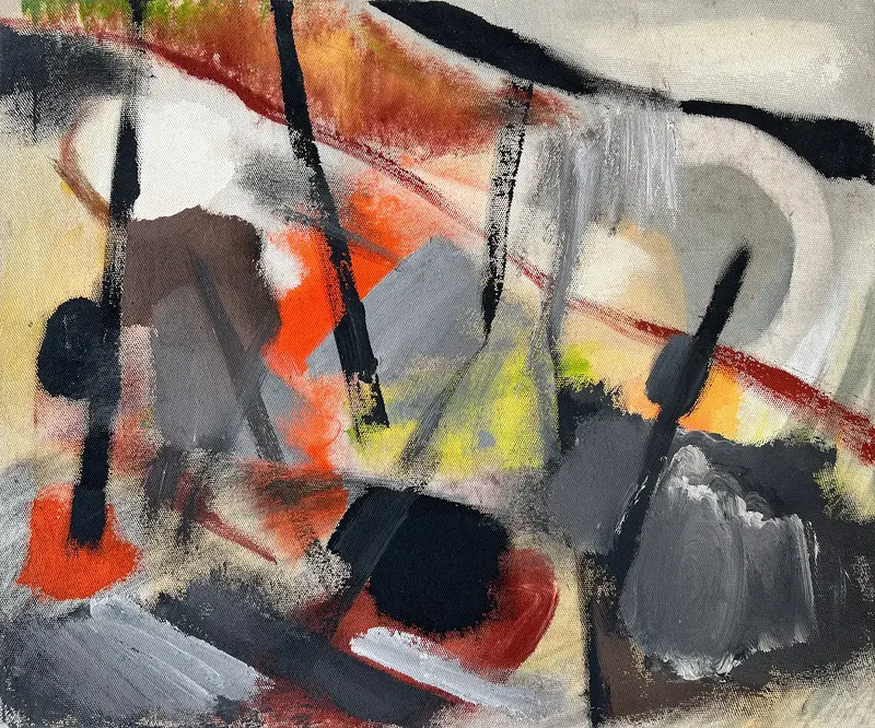 Akrylmålning Abstract Spring av Zakhar Shevchuk