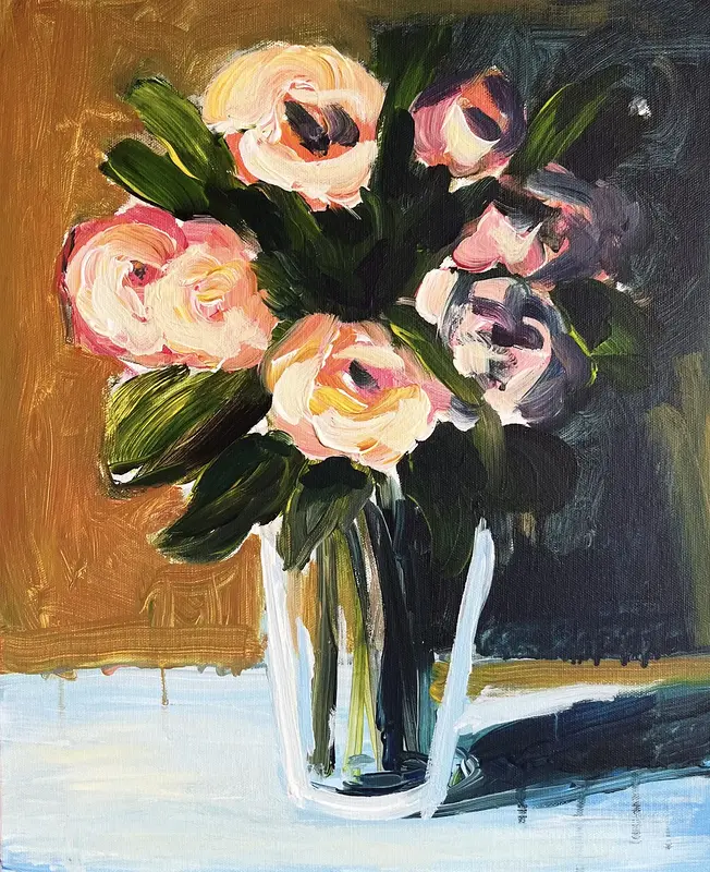 Akrylmålning Sunset bouquet av Elisa Pålsson