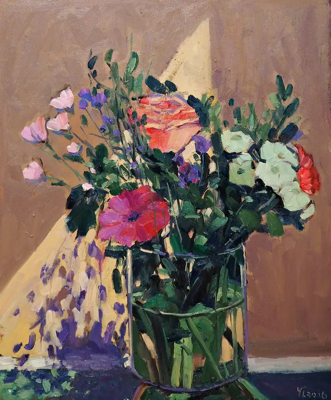 Oljemålning Blommorna av Yuanyuan Liu