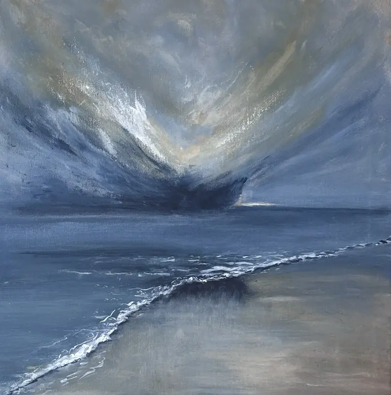 Akrylmålning Storm horizon av Birgitta Andersson