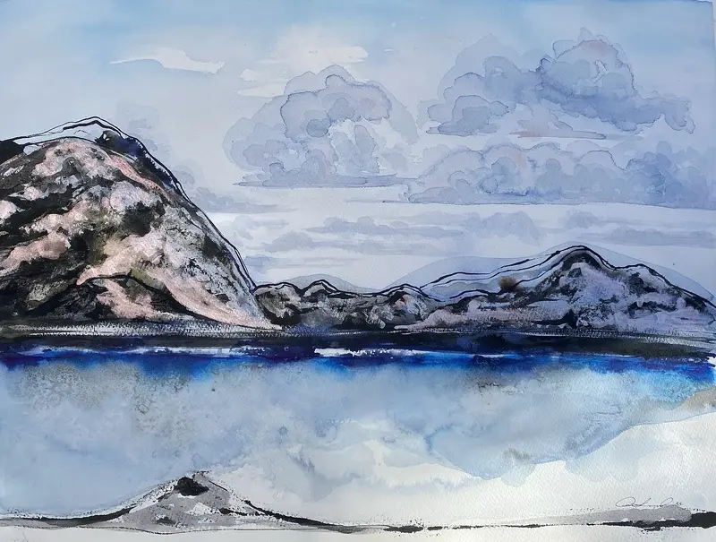 Akvarell Silver Mine av Anna Lundin