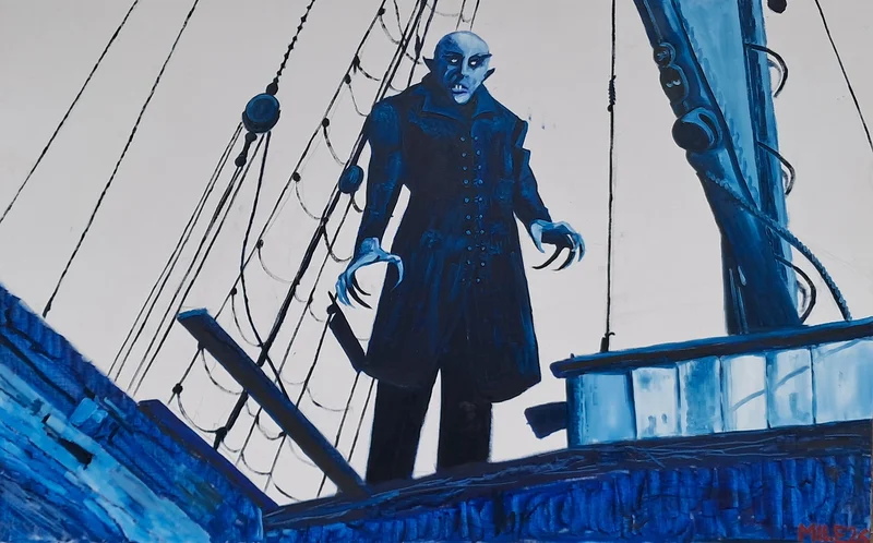 Oljemålning Nosferatu av Michael Grüllich