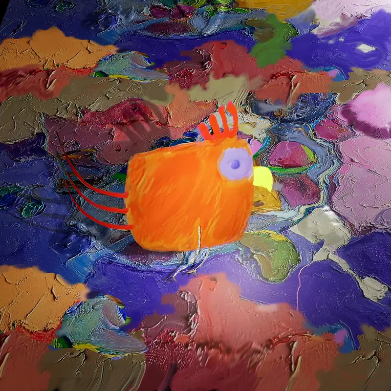 Red rooster on map av Sebastian Marquez