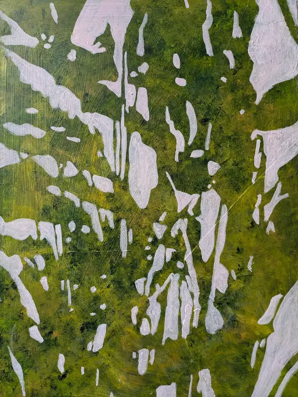 Akrylmålning Blad av Ingrid Astbo