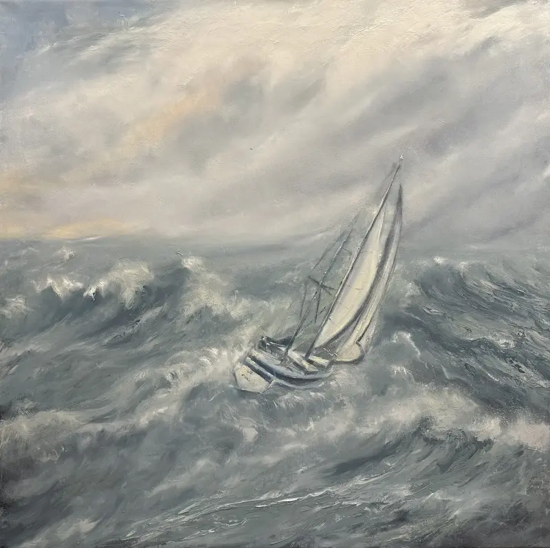 Oljemålning Endless Sea av Katarina Blomberg