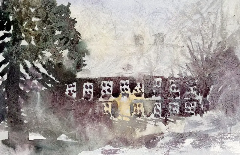 Akvarell Frost av Bea Carlsson