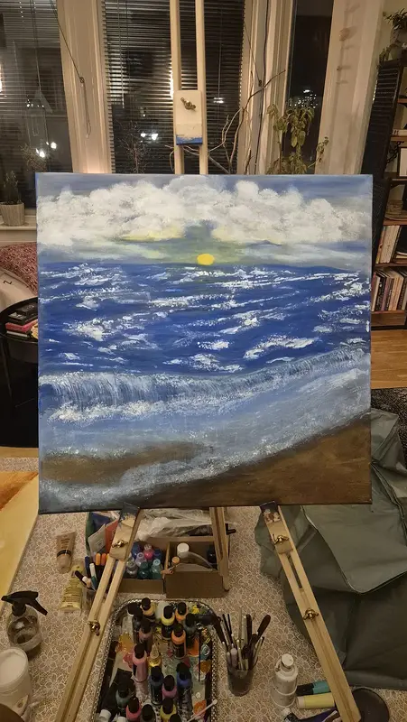 Akrylmålning Ocean dreams av Paulina Hamrin