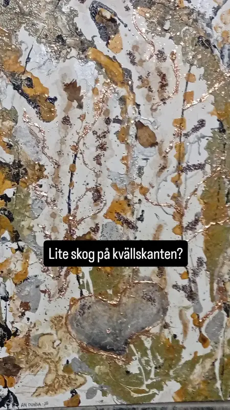 Akrylmålning Hjärtat i skogen av Annika Nordkvist