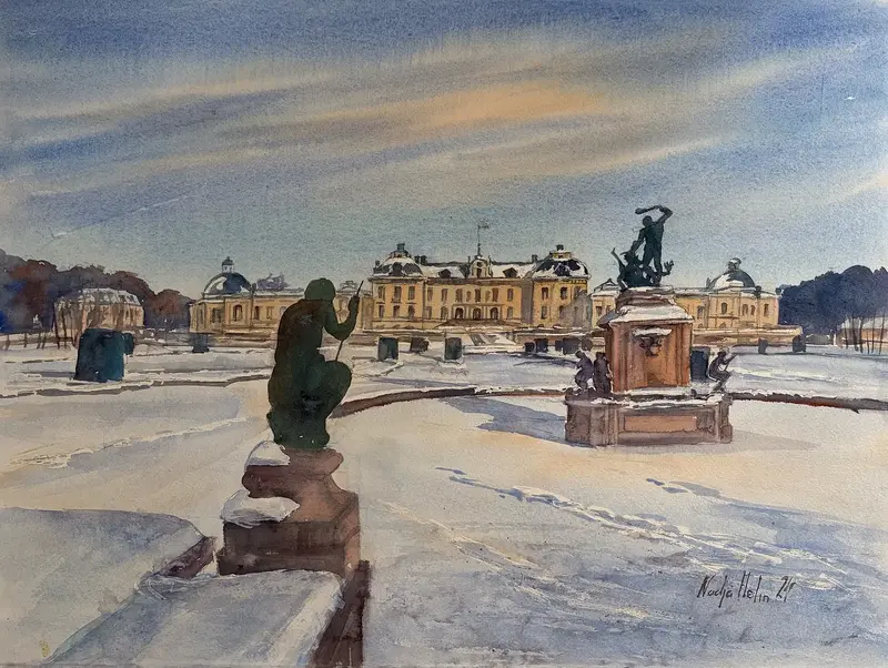Akvarell av Nadja Helin