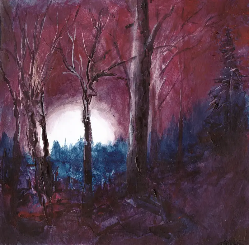 Akrylmålning Sunset forest 1 av Roger Eriksson