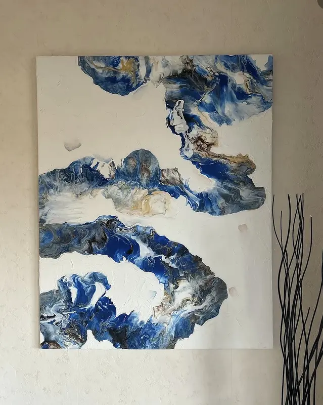 Akrylmålning Waves av Mhrl