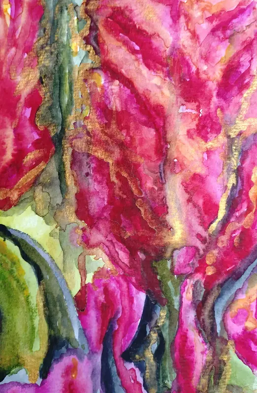 Akvarell Tulip av Kaje Lindfors