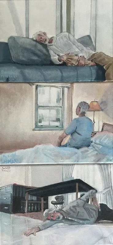Akrylmålning Pain - Quiet Reflection - Pain av Christopher Scott