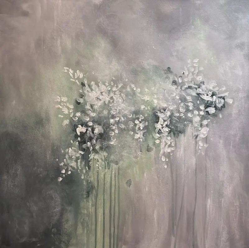 Akrylmålning Blossom av Birgitta Andersson