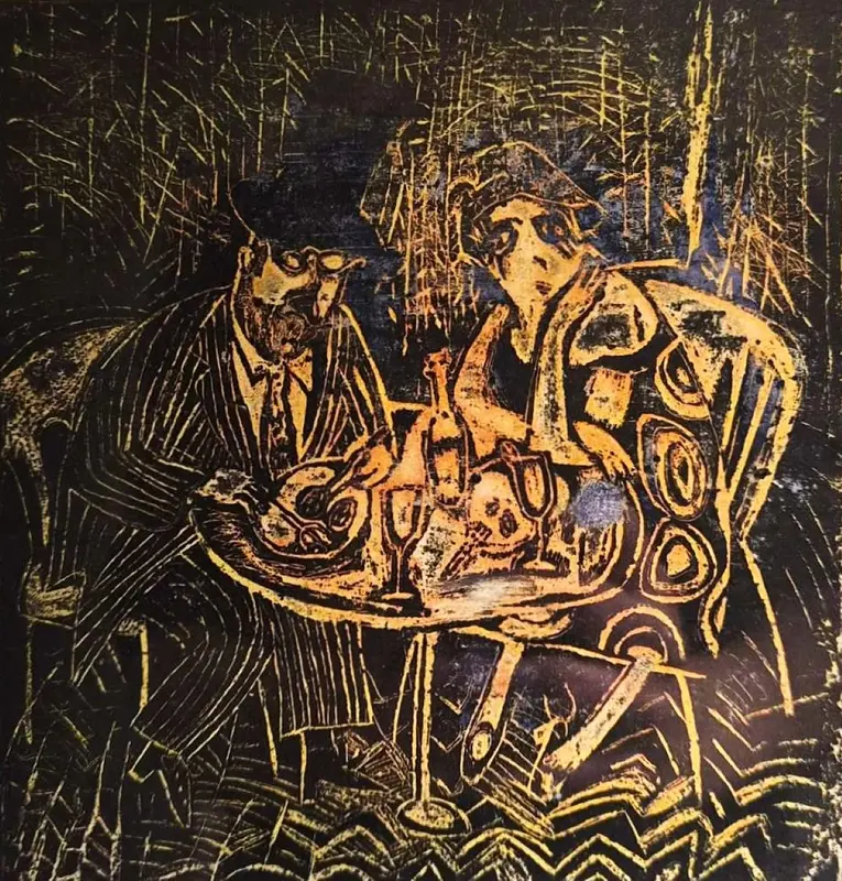 The Two (inramad) av Olga Brink Art