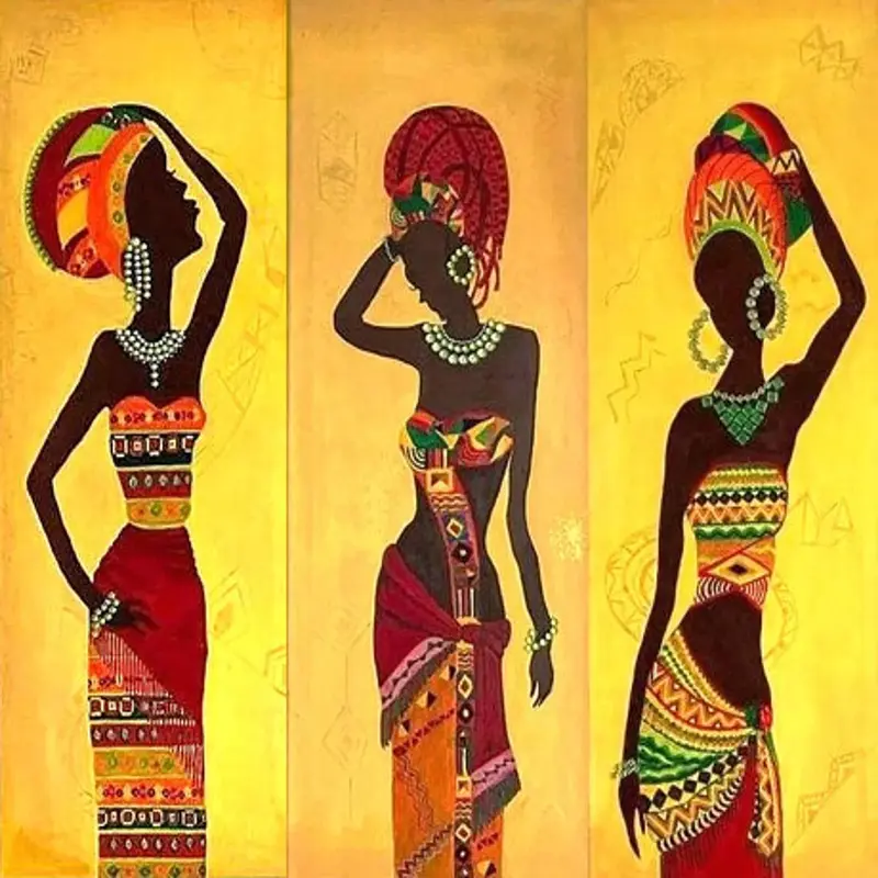 Akrylmålning African Heritage – av Mary G. av Maryam Gomizi