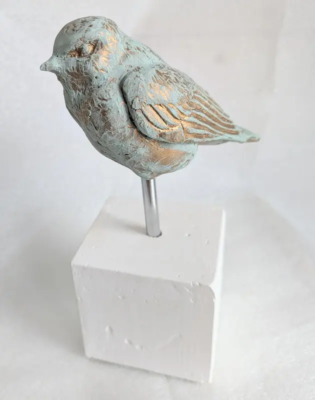 Skulptur Sparrow av Sara Stenlund Skulptur