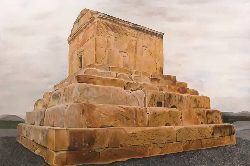 Oljemålning The Eternal Silence of Pasargadae – av Mary G. av Maryam Gomizi