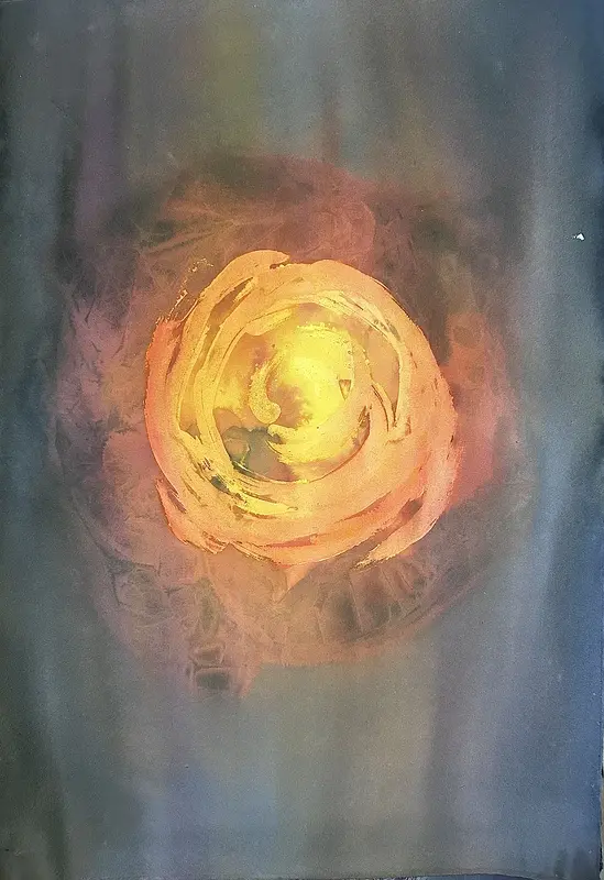 Akvarell Glow av Stina Rohdin