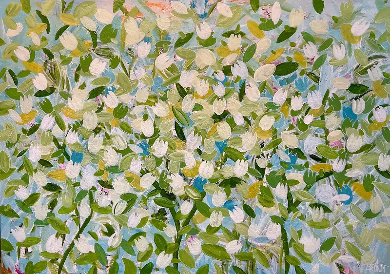Akrylmålning The Soft Collapse of Spring av Anna Artistockholm Brandt
