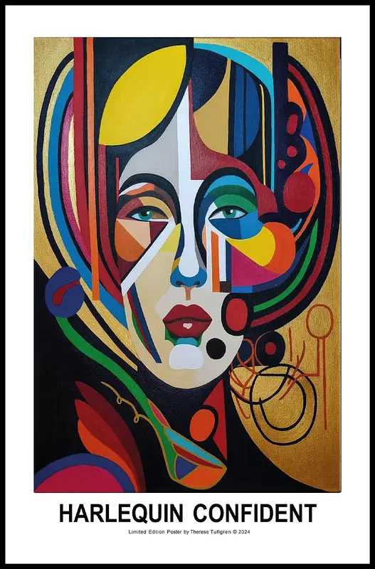 12-1120 - Digital Print Harlequin Confident av Therese Tullgren
