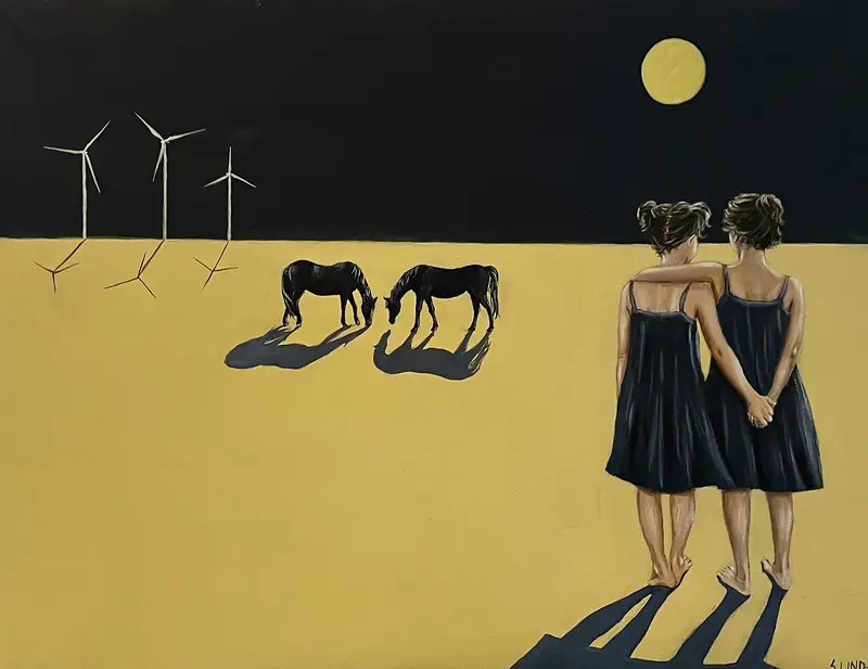 Akrylmålning Moonlight av Sara Lindh