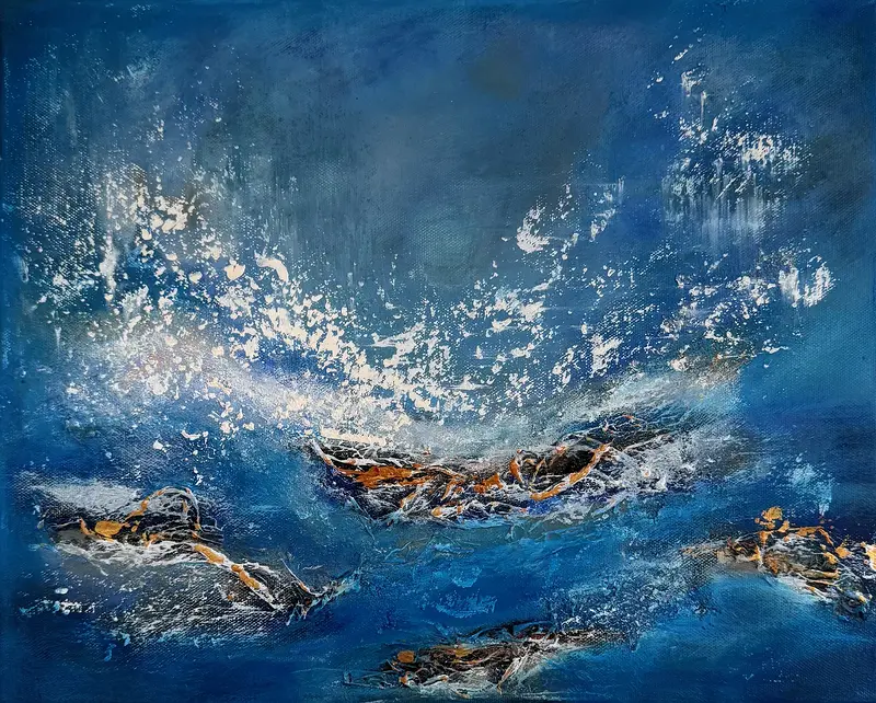 Akrylmålning Ocean puls av Jenny Vessgård
