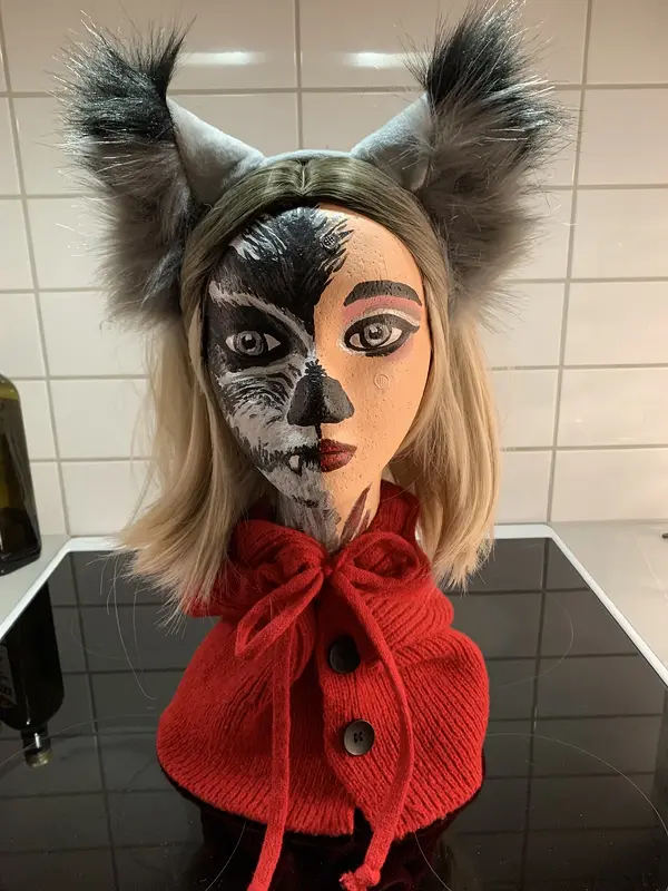 Akrylmålning Rödluvan av Jeanette Lindstammer