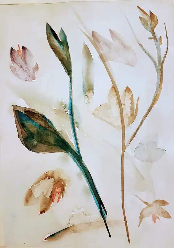 Akvarell Blomma av Annika Gaimer