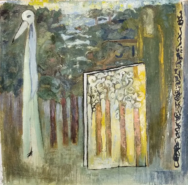 Oljemålning Gläntan II av Annika Gaimer