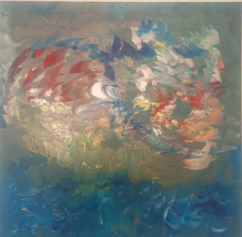 Akrylmålning The Ocean av Smaragda Gustafsson